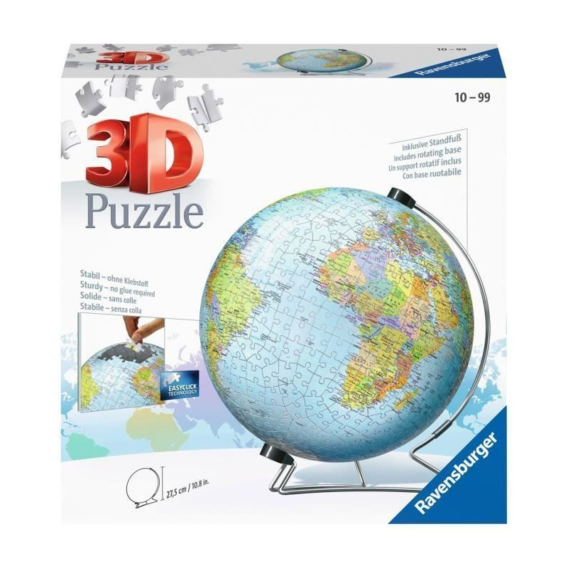 Puzzle 3D 540 pieces : Globe aille Unique Coloris Unique