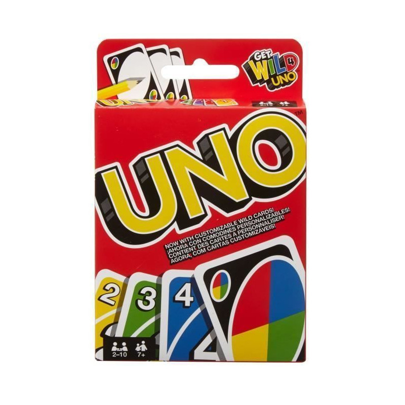 UNO - Uno Classique - Jeu de Cartes Famille - De 2 a 4 joueurs - 7 ans et +