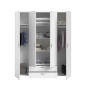 Armoire VARIA - Décor blanc - 4 portes battantes + 2 tiroirs - L 160 x H 185 x P 51 cm - PARISOT