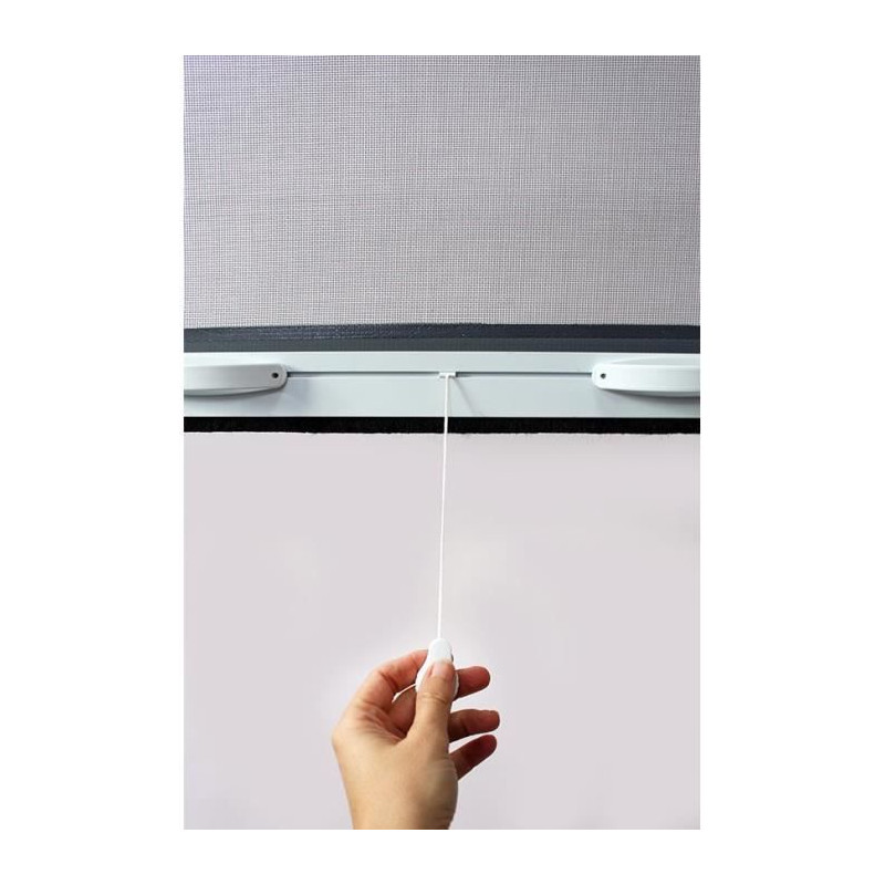 Moustiquaire de fenêtre L125 x H145 cm en aluminium laqué blanc - Recoupable en largeur et hauteur.