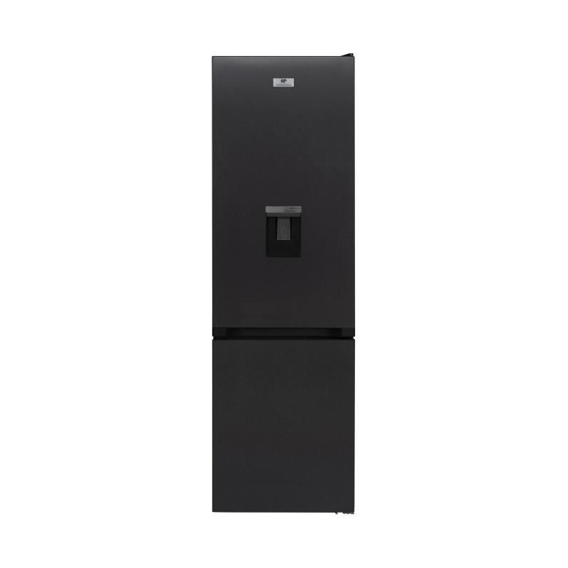 CONTINENTAL EDISON - Réfrigérateur congélateur bas - No Frost - 270L - distributeur d'eau - Inox noir - Classe E - L54 xH180