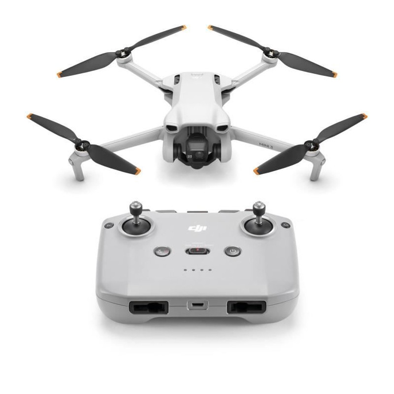 Mini drone caméra DJI Mini 3 - léger et pliable avec vidéo 4K HDR, temps de vol de 38 minutes, Prise verticale réelle et fo