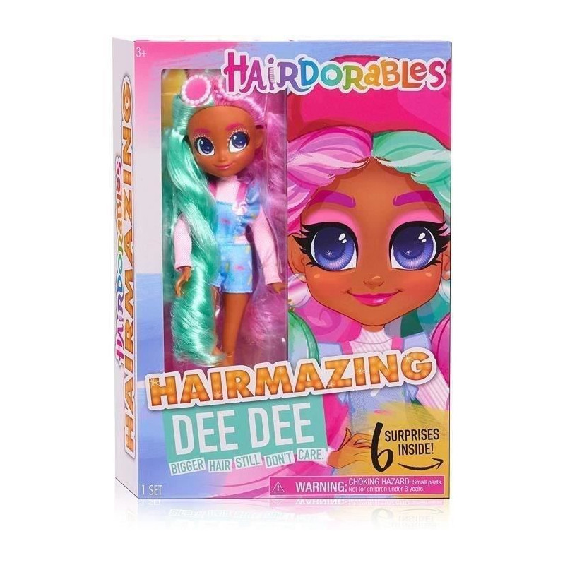 Hairdorables - Hairmazing - Poupee Mannequin avec 6 surprises - Dee Dee