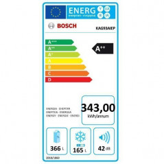 Bosch REFRIGERATEUR US178.7X90.8X70.7 A++ INOX BOSCH - KAG93AIEP