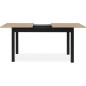 Table extensible COBURG + 1 allonge 40cm - Style industriel - Chene artisan/noir- 10 Personnes - L 137-177 x H 76,5 x P 80 cm