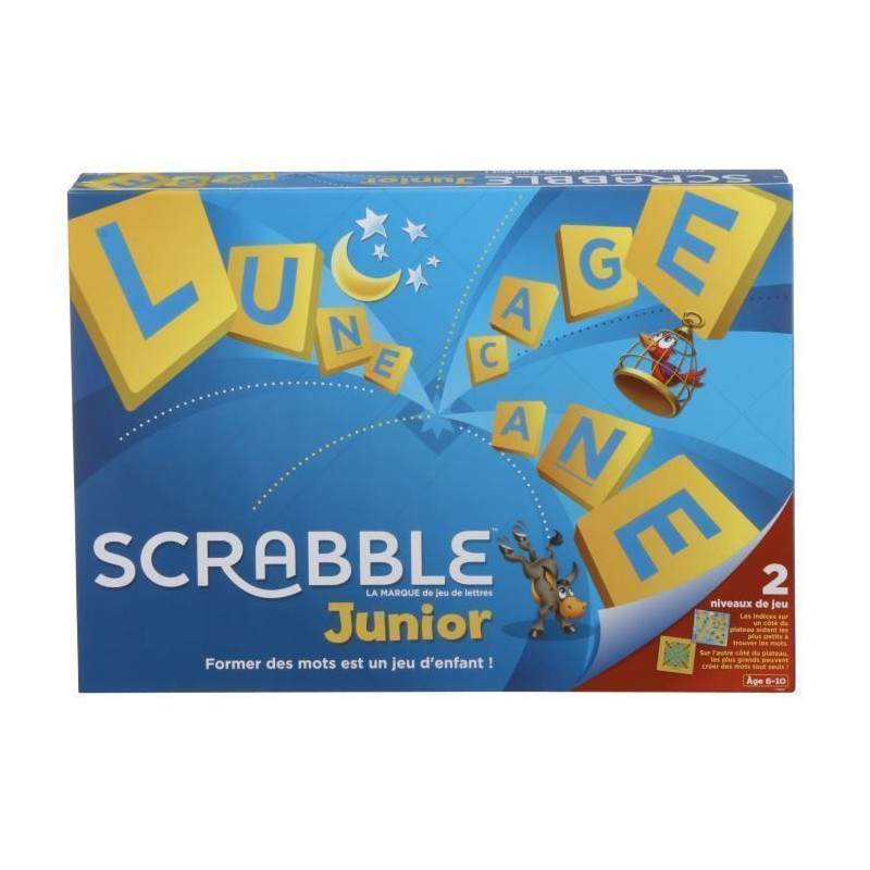 SCRABBLE - Scrabble Junior - Jeu de Societe - Aide a  lapprentissage de la lecture et a la composition de mots