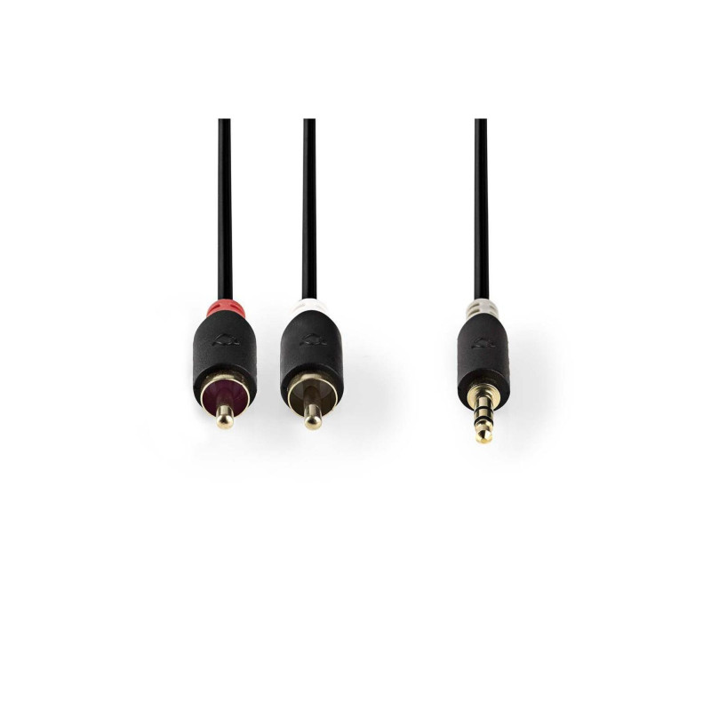 Câble audio stéréo | 3.5 mm Mâle | 2x RCA Male | Plaqué or | 3.00 m | R NEDIS - CABW22200AT30