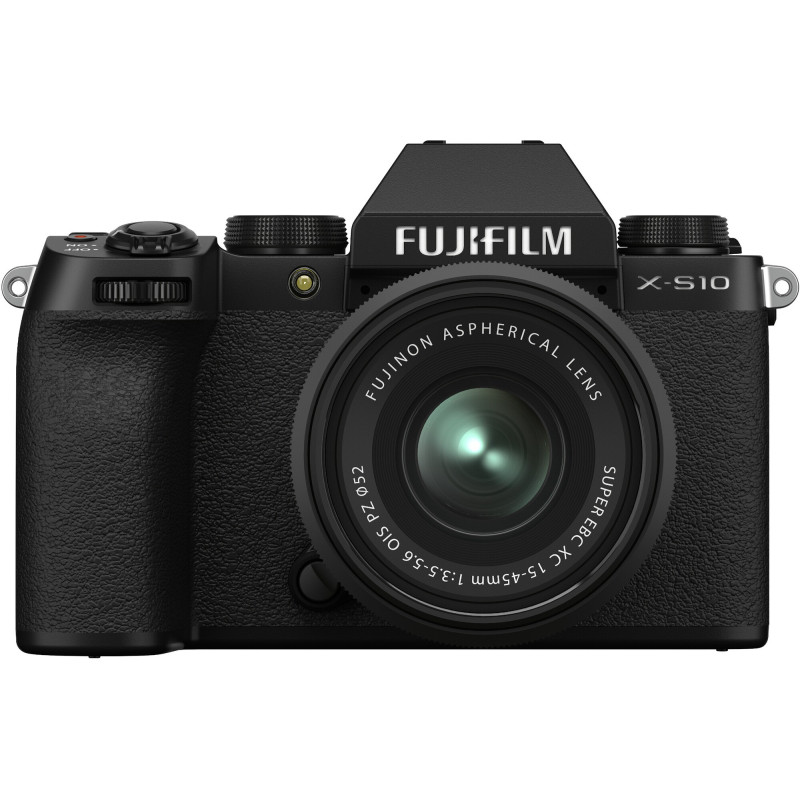 Appareil photo hybride Fujifilm X S10 noir + XC 15 45mm f 3,5 5,6 OIS PZ