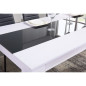 DAMIA Table a manger de 6 a 8 personnes style contemporain blanc et noir mat - L 180 x l 90 cm - Grade B -