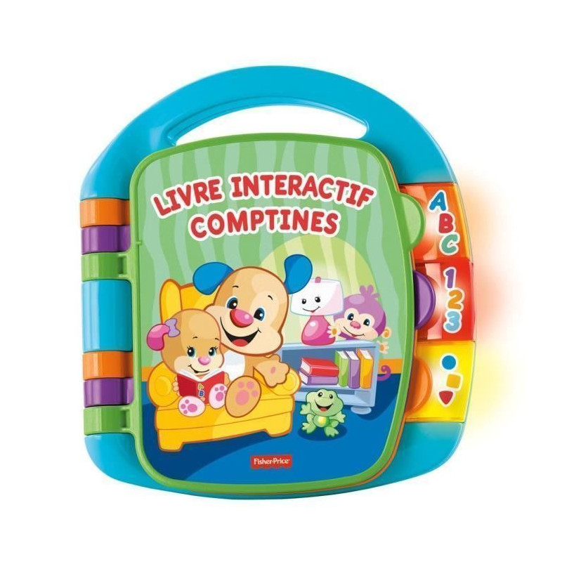 FISHER-PRICE - Livre Interactif Comptines Puppy - 6 mois et +