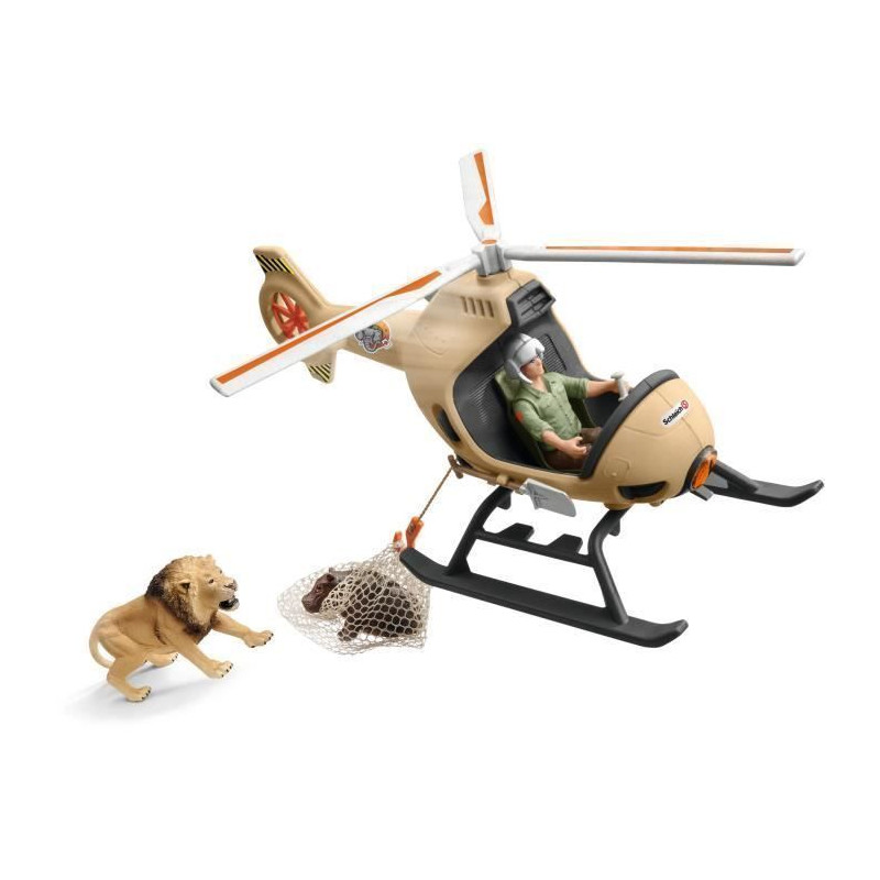 SCHLEICH - Figurine Helicoptere pour sauvetage danimaux