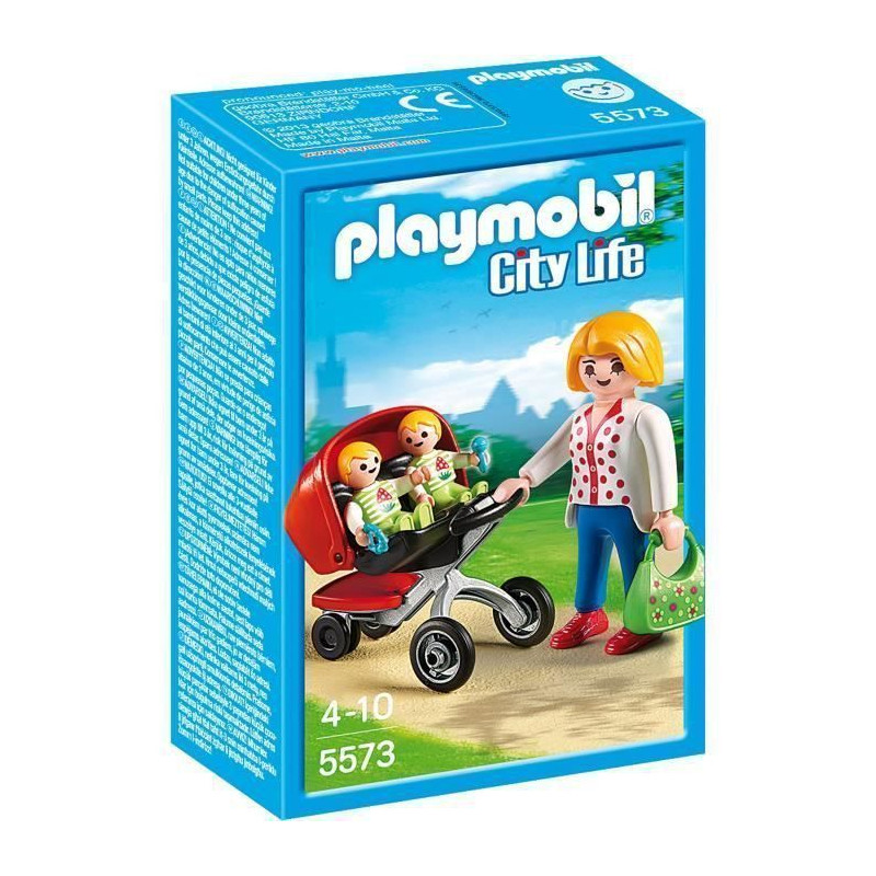 PLAYMOBIL 5573 - City Life - Maman avec Jumeaux et Landau