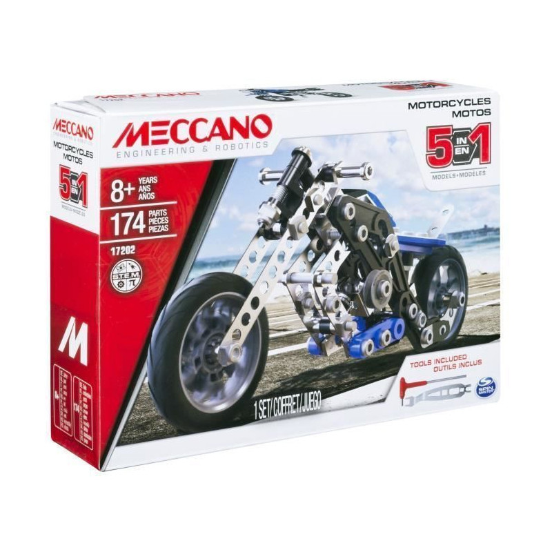 MECCANO Coffret 5 modeles de moto