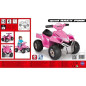 FEBER - Quad Racy Pink - Vehicule Electrique pour Enfant 6 Volts