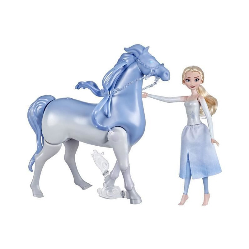 Disney La Reine des Neiges 2 - Poupee Princesse Disney Elsa 30 cm et son cheval Nokk interactif 23cm