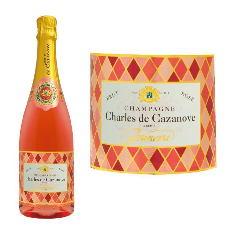 Champagne Charles de Cazanove Cazanova Arlequin Rose AOC