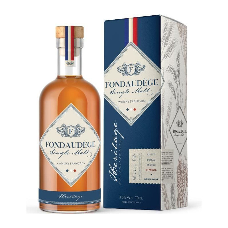 Fondaudege - Heritage - Single Malt - Whisky francais - 40.0% Vol. - 70 cl sous etui