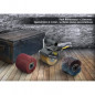 FARTOOLS Pack 615127 : Renovateur REX120C + brosse nylon et lanieres - Special bois, metal et pierre - Surfaces planes ou comple
