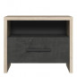 COLORADO Table de chevet 1 tiroir - Decor Chene Kronberg - L 49,6 x P 36,3 x H 40,1 cm