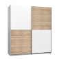 FINLANDEK Armoire de chambre ULOS style contemporain decor chene et blanc - L 170,3 cm