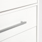 JUPITER Armoire de chambre style contemporain en bois agglomere blanc - L 144,6 cm