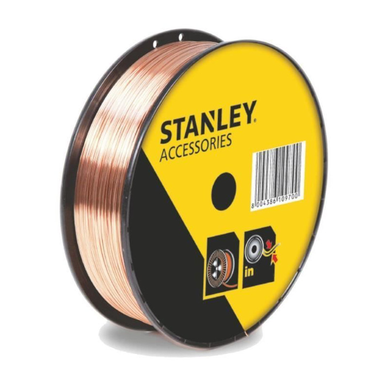 STANLEY 460628  Bobine fil acier pour soudure MIG/MAG sans gaz - O 0,9 mm - 0,9 kg