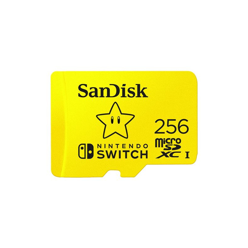 Carte mémoire microSDXC UHS I SanDisk 256 Go pour Nintendo Switch