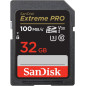 Carte mémoire SD SanDisk Extreme Pro SDHC UHS I U3 Class10 32 Go