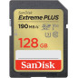 Carte mémoire SD SanDisk Extreme Plus SDXC UHS I U3 Class10 128 Go