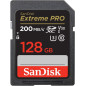 Carte mémoire SD SanDisk Extreme Pro SDXC UHS I U3 Class10 128 Go