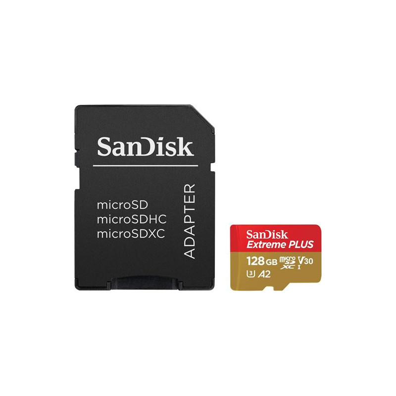 Carte mémoire micro SD SanDisk Extreme Plus microSDXC 128 Go