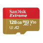 Carte mémoire micro SD SanDisk Extreme UHS I 128 Go avec adaptateur microSDXC vers SD
