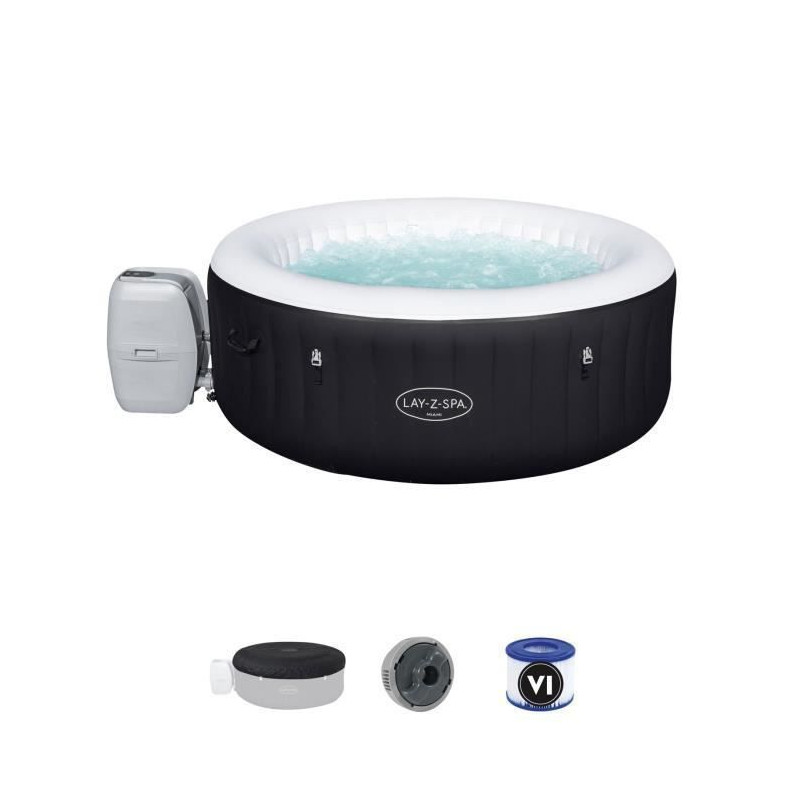 BESTWAY Spa gonflable rond Lay-Z-Spa Miami - 2 a 4 personnes - 180 x 66 cm