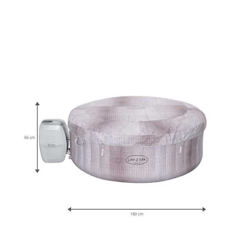BESTWAY Spa gonflable Lay-Z-Spa Cancun Airjet - Rond - 2 a 4 personnes - 180 x 66 cm