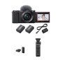 Pack Fnac Exclusif Appareil Photo Vlogging Hybride Sony ZV E10 + Objectif E 16 50mm + 2nd batterie + Chargeur de batterie + Mic