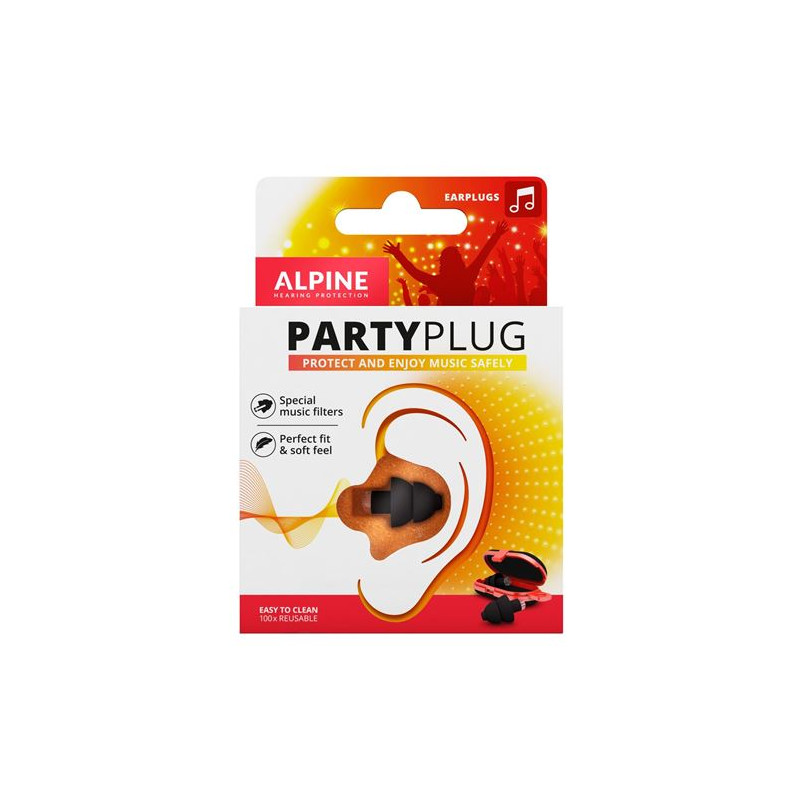 Protections auditives Alpine PartyPlug Noir