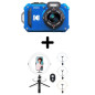 Appareil photo compact étanche Kodak Pixpro WPZ2 Bleu + Trépied de table + anneau LED Agfaphoto ARL11 Noir