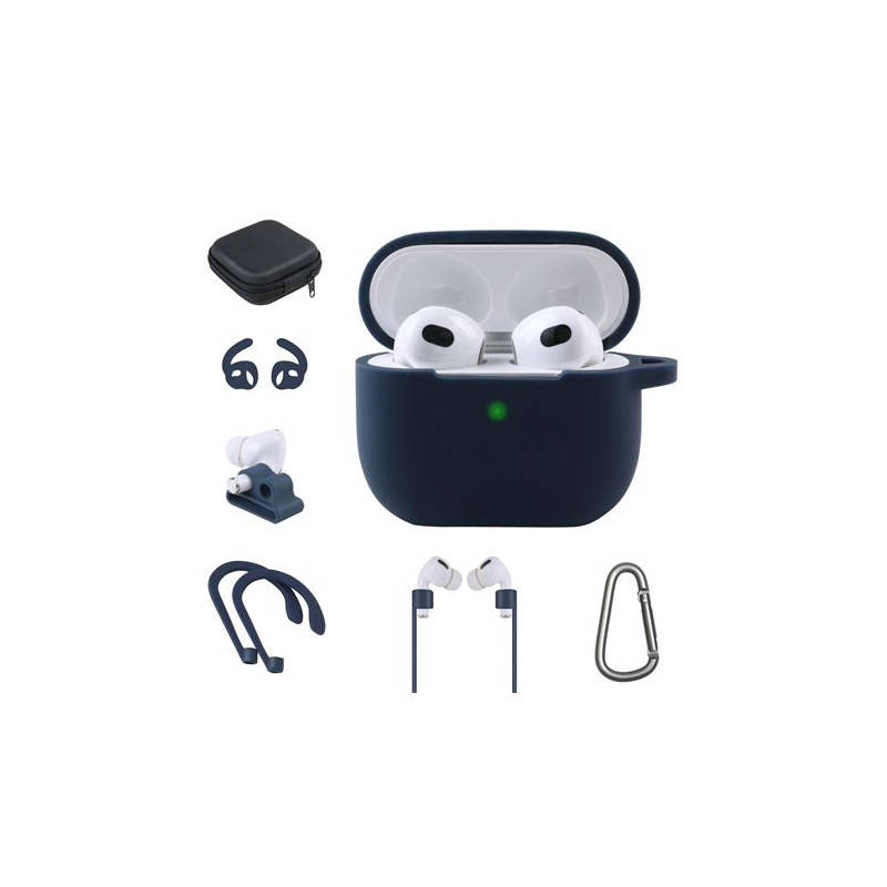 Kit accessoires On Earz Mobile Gear 7 en 1 pour Apple AirPods 3ème Gén Bleu