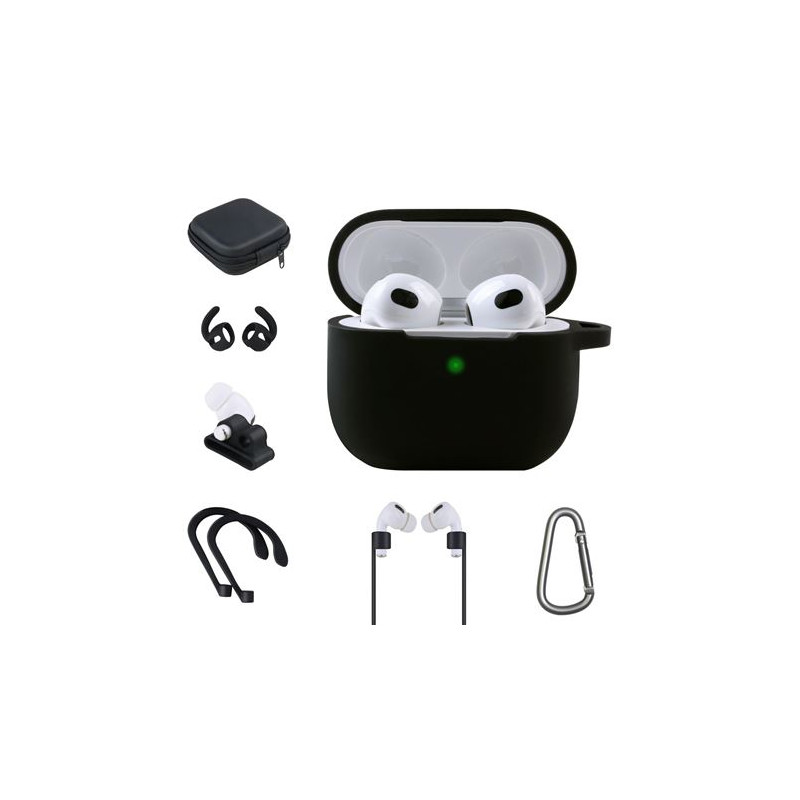 Kit accessoires On Earz Mobile Gear 7 en 1 pour Apple AirPods 3ème Gén Noir