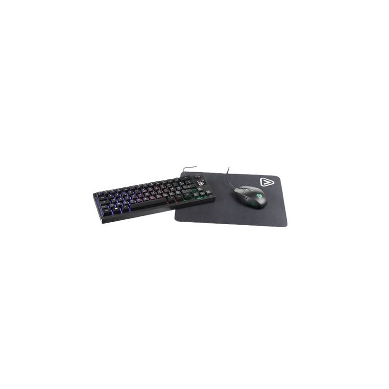 Pack Gaming Onlan PG 7 clavier compact TKL Noir + souris optique + tapis de souris
