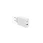 Chargeur secteur WE 1 Port USB + 1 Port USB C, Total 65W, Power Delivery, coloris blanc. Blanc