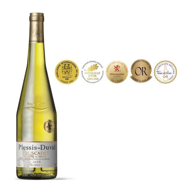 Plessis-Duval 2019 Muscadet Sevre et Maine sur Lie - Vin blanc de Loire
