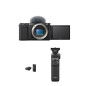 Appareil Photo Vlogging Hybride Sony ZV E10 Boîtier Nu + Microphone sans fil ECM W2BT Noir + Poignet d alimentation Bluetooth 