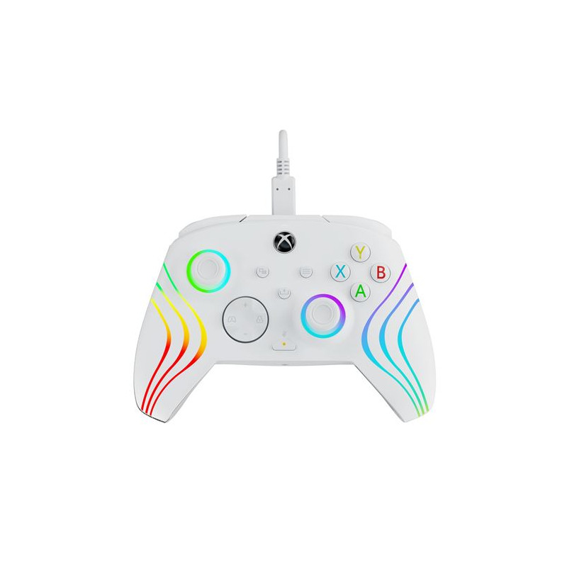Manette filaire Pdp Afterglow Wave pour Xbox Series X S Xbox One PC Blanc