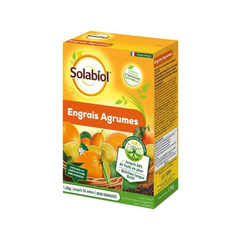 SOLABIOL SOAGY15 Engrais Agrumes - 1,5 Kg