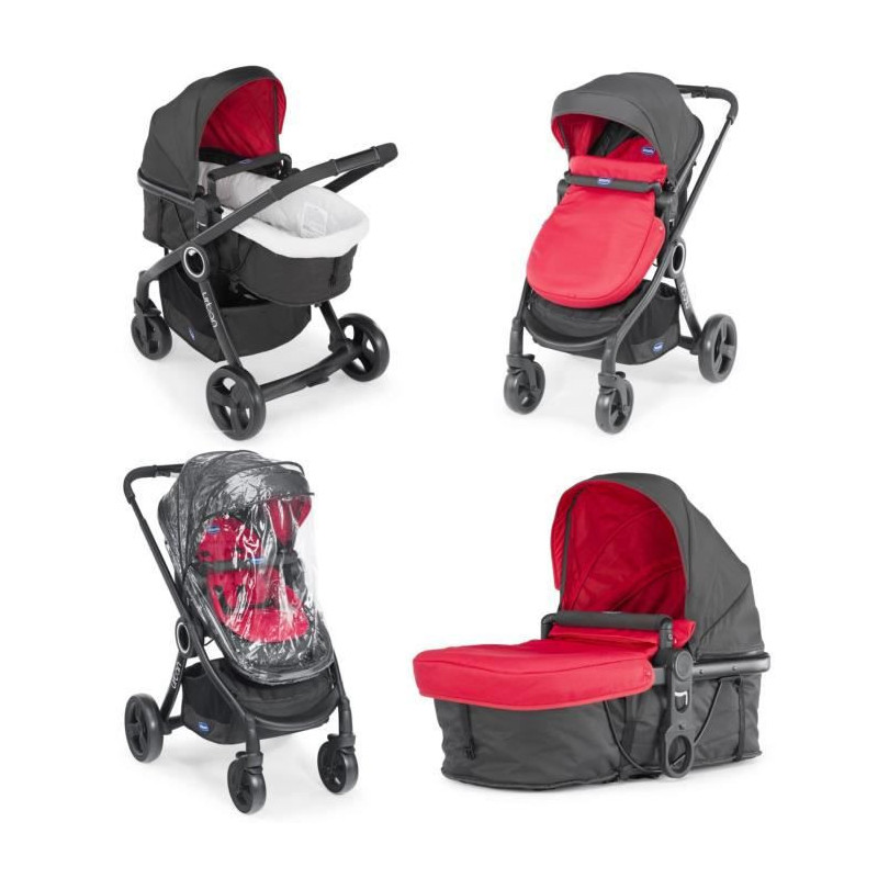 CHICCO Poussette Combinee Trio Pack URBAN PLUS Red Wave