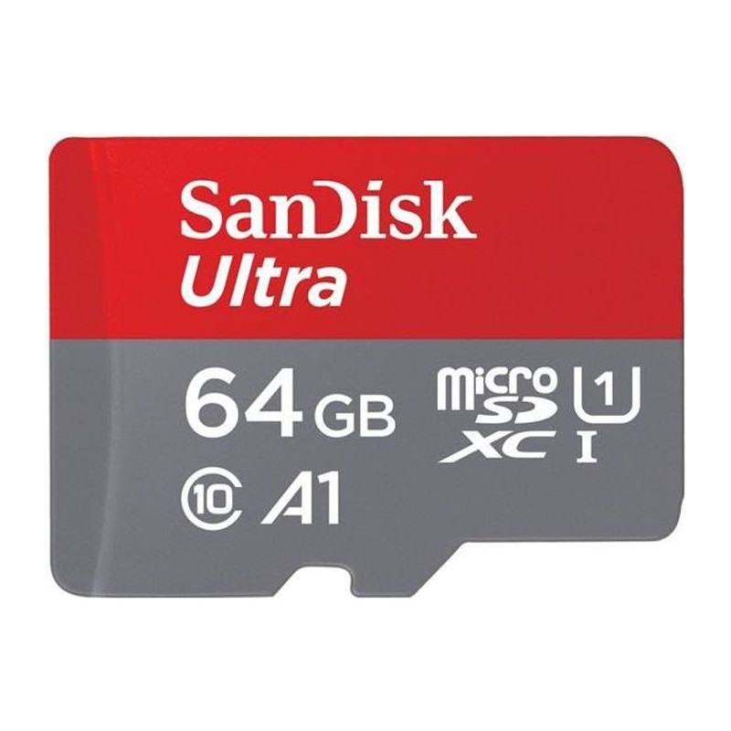 Carte Mémoire Micro SD SDXC Sandisk Ultra 64Go120MB s Classe 10 UHS I A1 Micro SD