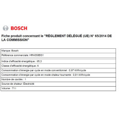 Bosch FOUR HYDROLYSE - ECOCLEAN BOSCH HRA 558 BS 1
