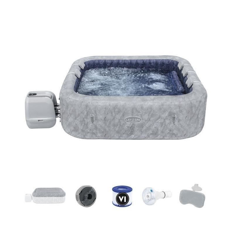 BESTWAY Spa gonflable carré Lay-Z-Spa San Francisco Hydrojet Pro™ 5 a 7 personnes