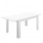 Table a manger extensible 4-6 personnes- Decor blanc - L 190 x P 90 x H 77 cm - DINE